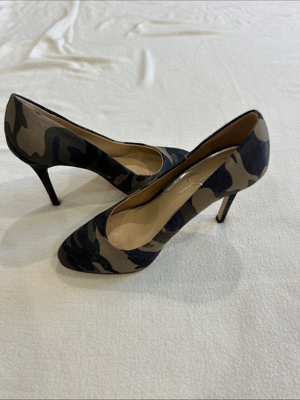 Jessica Simpson Camo Pointed Toe Pumps - Camo